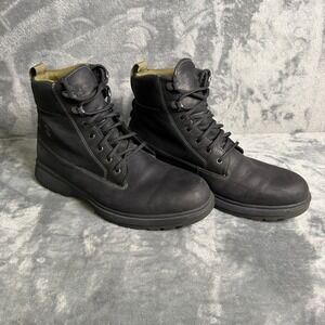Timberland Mens SZ 9.5 Atwells Waterproof Black Green Leather Rebotl A43UN Boots